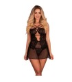 LIVCO CORSETTI FASHION - BARIRIN LC 90633 FALDA + PANTY NEGRO L/XL