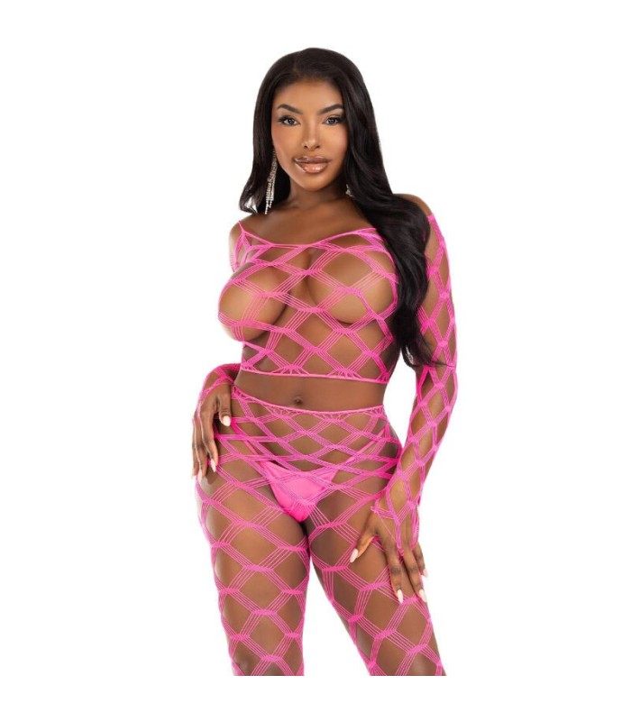 LEG AVENUE - TOP & LEGGINS HARDCORE FUCSIA