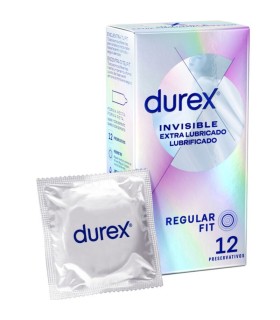 DUREX - INVISIBLE EXTRA LUBRICADO 12 UNIDADES