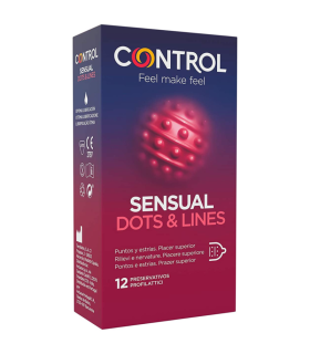 CONTROL - SENSUAL DOTS & LINES PUNTOS Y ESTRIAS 12 UDS