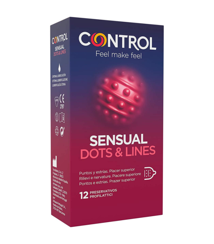 CONTROL - SENSUAL DOTS & LINES PUNTOS Y ESTRIAS 12 UDS