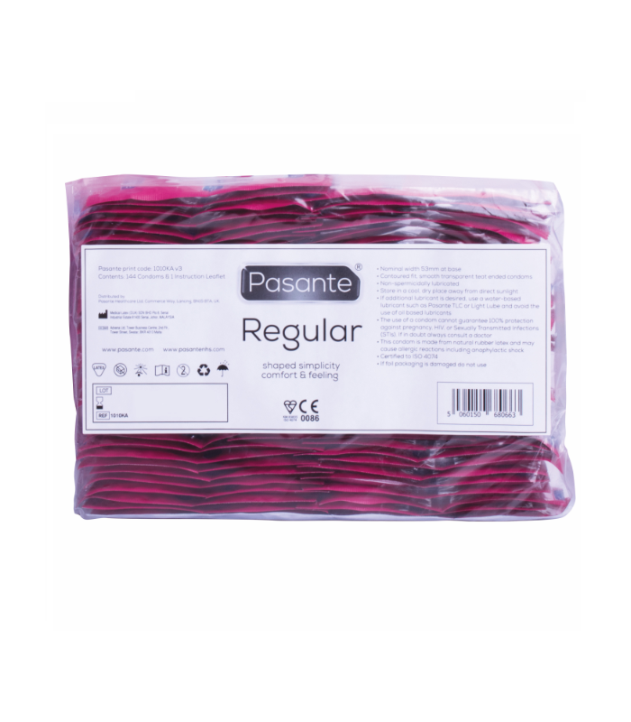 PASANTE - CONDOM GAMA REGULAR 144 UNIDADES