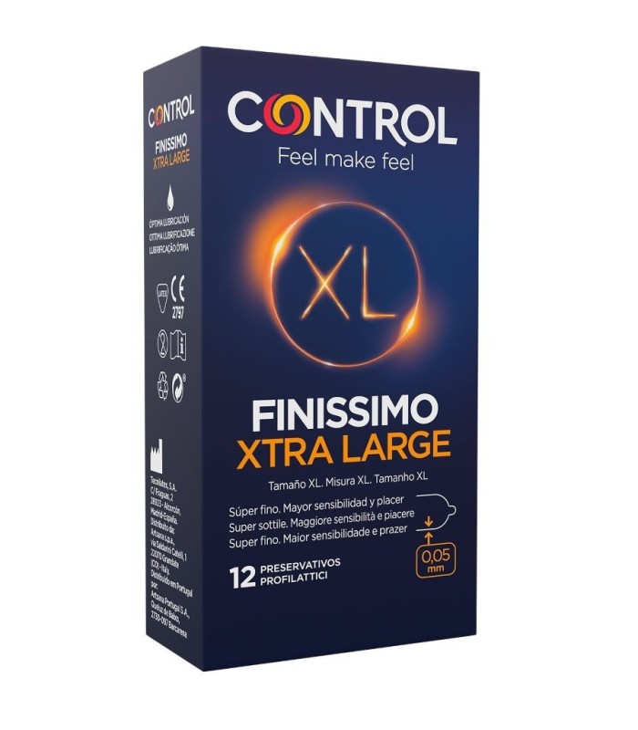 CONTROL - FINISSIMO XL PRESERVATIVOS 12 UNIDADES