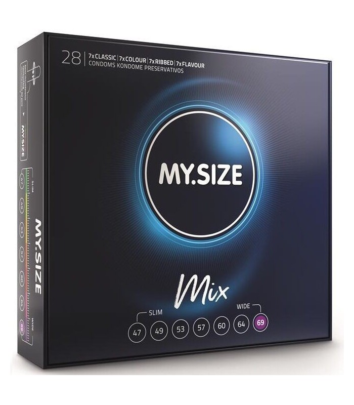 MY SIZE - MIX PRESERVATIVOS 69 MM 28 UNIDADES