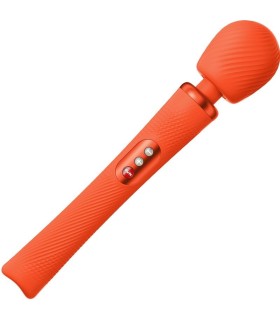 FUN FACTORY - VIM WAND RUMBLE VIBRADOR RECARGABLE SILICONA NARANJA