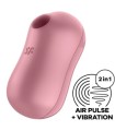 SATISFYER - COTTON CANDY ESTIMULADOR Y VIBRADOR ROSA