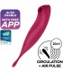 SATISFYER - TWIRLING PRO+ ESTIMULADOR Y VIBRADOR APP ROJO