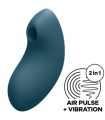 SATISFYER - VULVA LOVER 2 ESTIMULADOR Y VIBRADOR AZUL