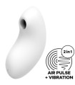 SATISFYER - VULVA LOVER 2 ESTIMULADOR Y VIBRADOR BLANCO