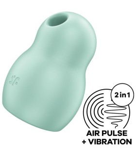 SATISFYER - PRO TO GO 1 ESTIMULADOR Y VIBRADOR DOBLE VERDE