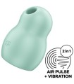 SATISFYER - PRO TO GO 1 ESTIMULADOR Y VIBRADOR DOBLE VERDE