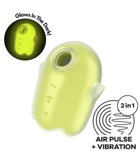 SATISFYER - GLOWING GHOST AIR PULSE & VIBRADOR AMARILLO