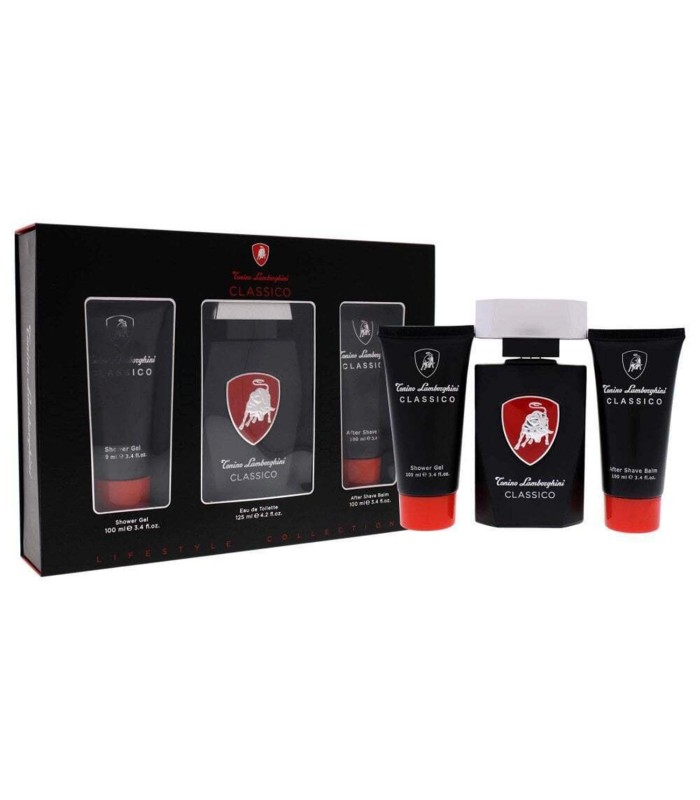 TONINO LAMBORGHINI CLASSIC EAU DE TOILETTE 125ML VAPORIZADOR + GEL DE BAÑO 100ML + BALSAMO AFTER SHAVE 100ML
