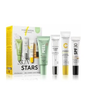 MADARA SKIN STARS CREMA PEEL PACK 1UN + HYDRATE CREMA + GLOW 1U + PROTECT PACK