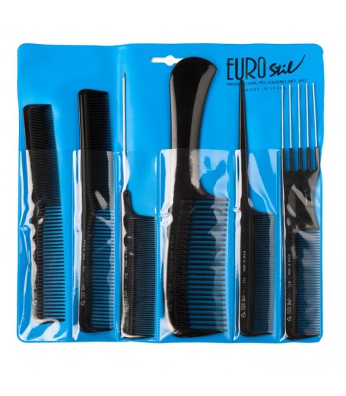 EUROSTIL PROFESIONAL ESTUCHE 6 PEINES 1UN