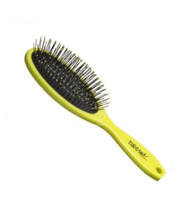 EUROSTIL OVAL CEPILLO MEDIANO VERDE FLUOR 1UN