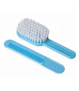 EUROSTIL BEBE CEPILLO SUAVE AZUL 1UN + PEINE 1U.