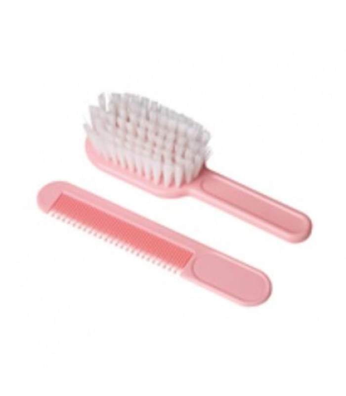 EUROSTIL BEBE CEPILLO SUAVE ROSA 1UN + PEINE 1U.