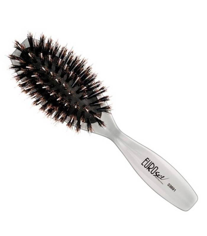 EUROSTIL PUA BLANCA CEPILLO PURO JABALI OVALADO PEQUEÑO 1UN