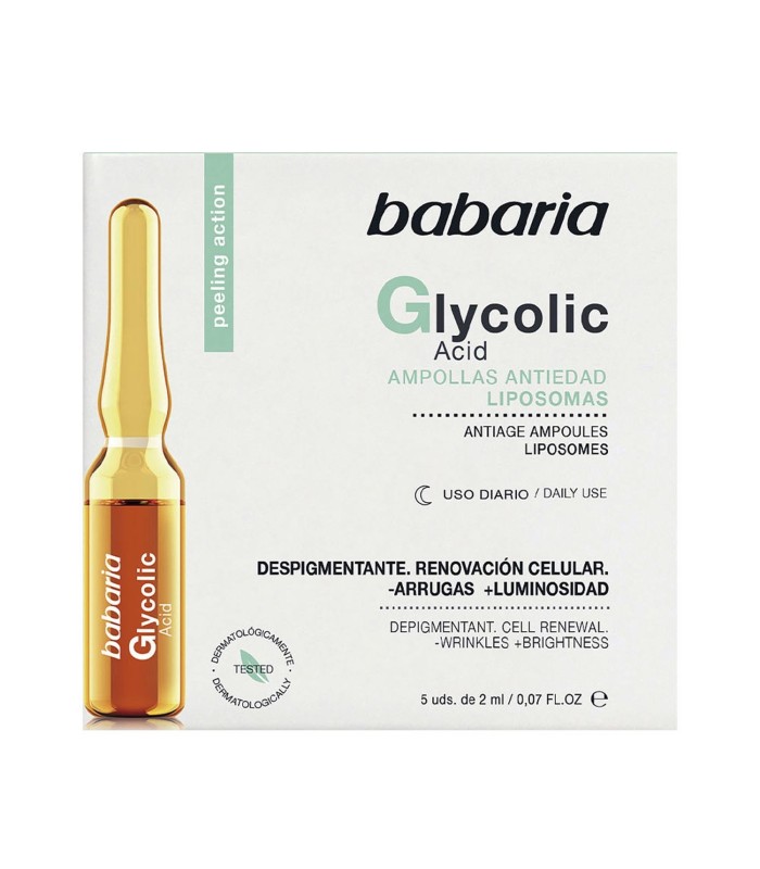 BABARIA GLYCOLIC ACID TRATAMIENTO ANTI-EDAD LIPOSOMAS AMPOLLAS 10ML