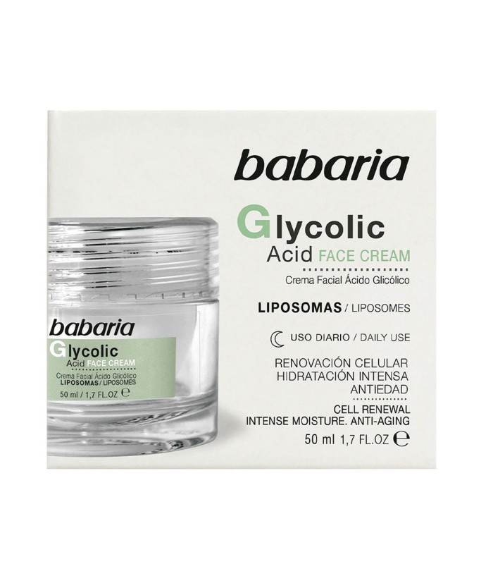 BABARIA GLYCOLIC ACID CREMA FACIAL ANTI-EDAD LIPOSOMAS 50ML