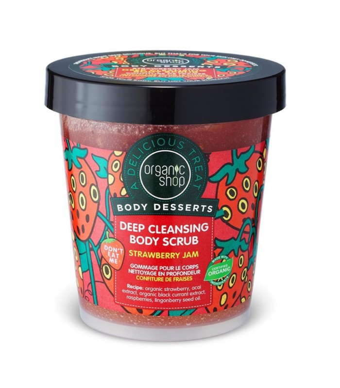 ORGANIC SHOP BODY DESERTS EXFOLIANTE DEEP CLEANSING STRAWBERRY 450ML