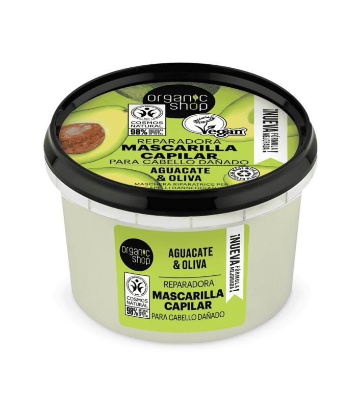 ORGANIC SHOP AGUACATE MASCARILLA CAPILAR CABELLO DAÑADO 250ML