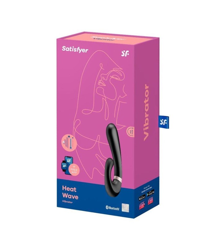 SATISFYER HEAT WAVE VIBRADOR NEGRO NEGRO CON APP 1UN