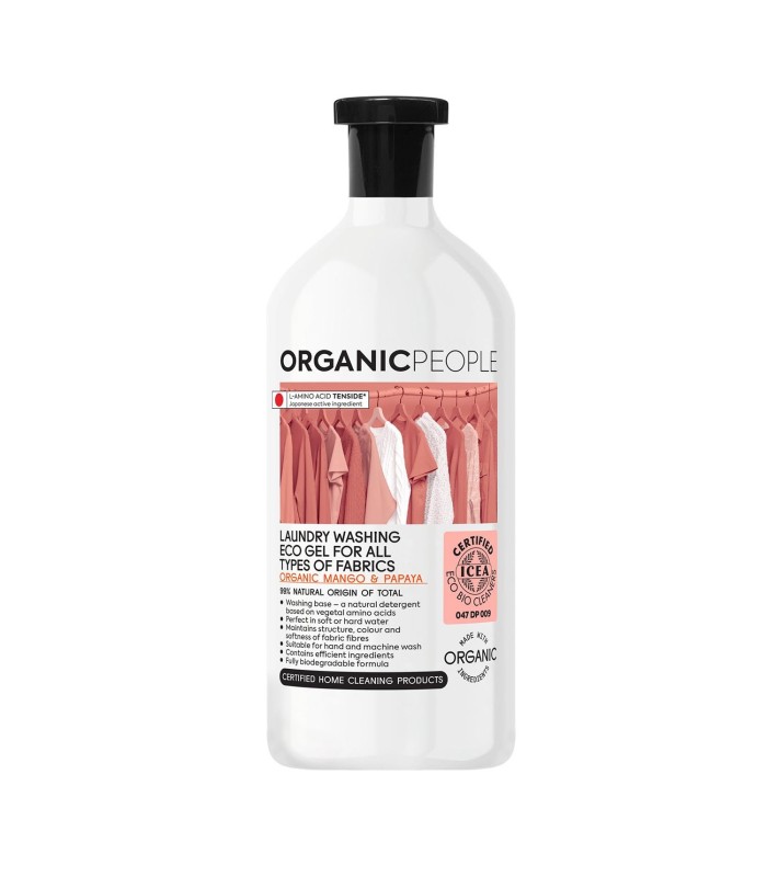 ORGANIC PEOPLE FOR ALL TYPES OF FABRICS MANGO PAPAYA LAUNDRY WASHING ECO GEL 200ML