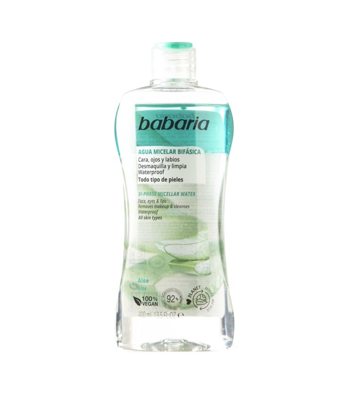 BABARIA ALOE VERA AGUA MICELAR BI-PHASE TODO TIPO DE PIELES 400ML