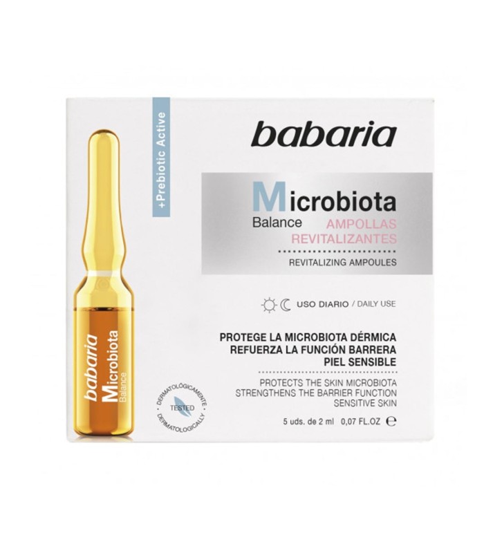 BABARIA MICROBIOTA BALANCE TRATAMIENTO AMPOLLAS REVITALIZANTES PIEL SENSIBLE USO DIARIO 5UN