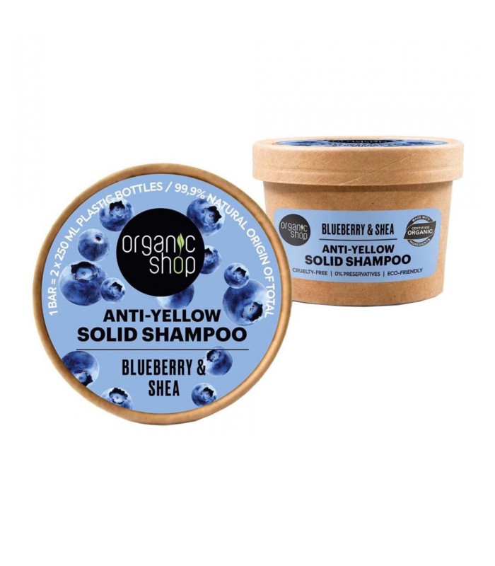 ORGANIC SHOP BLUEBERRY ANTI-YELLOW CHAMPU SOLIDO 60GR