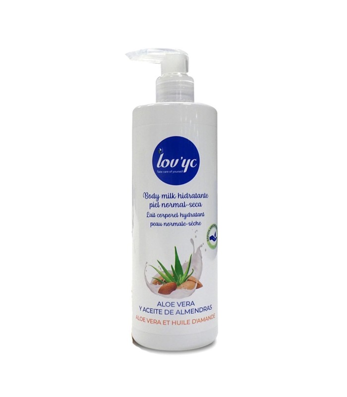 LOVYC ALOE VERA Y ALMENDRAS LECHE CORPORAL PIEL NORMAL A SECA400ML
