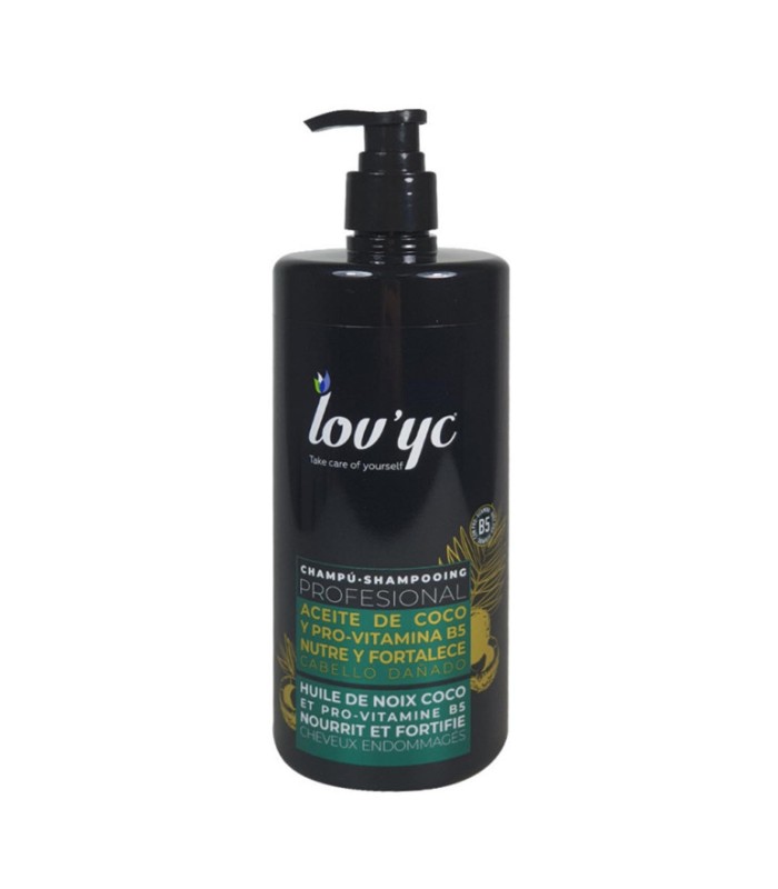 LOVYC ACEITE DE COCO Y PROVITAMINA B5 CHAMPU CABELLO DAÑADO 750ML