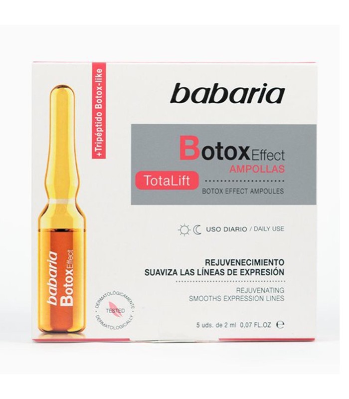 BABARIA EFECTO BOTOX AMPOLLAS REJUVENECIMIENTO USO DIARIO 10ML