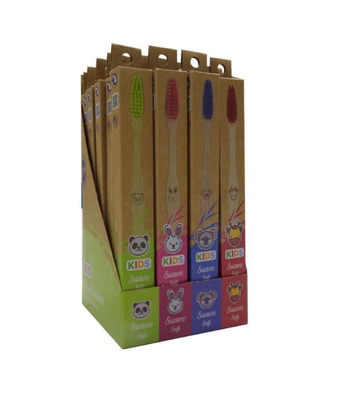 LOVYC KIDS CEPILLO DE DIENTES BAMBU SUAVE CAJA 24U.