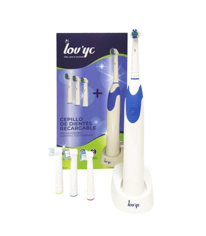 LOVYC RECARGABLE CEPILLO DE DIENTES """+4 CABEZALES""""""""" 1UN