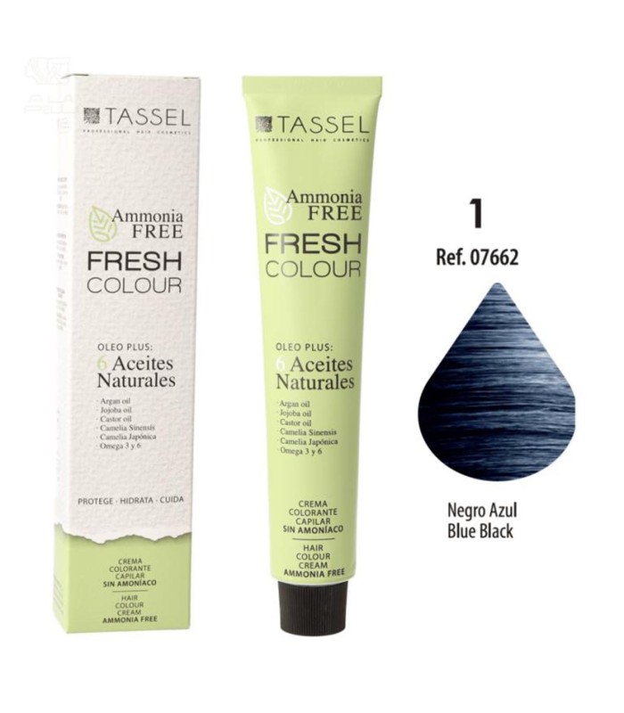 EUROSTIL FRESH COLOUR CREMA COLORANTE SIN AMONIACO NEGRO NEGRO 1UN