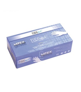 EUROSTIL BLANCO GUANTES LATEX PEQUEÑO CAJA 1UN