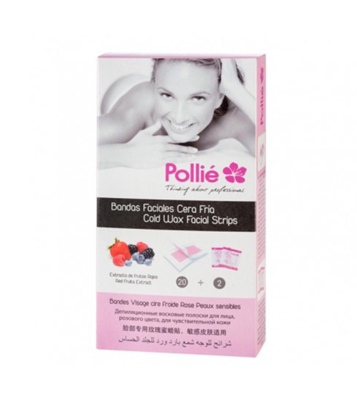 EUROSTIL EXTRACTO FRUTOS ROJOS BANDAS FACIALES CERA FRIA PACK 20UN