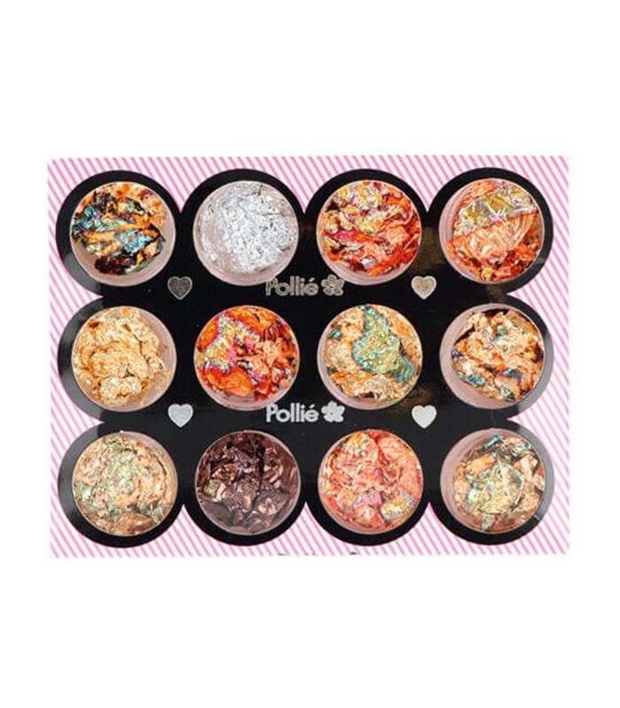 EUROSTIL PAN DE ORO NAIL ART SET 12 COLORES 1UN