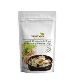 MUESLI CRUJI TRIGO SARRACENO CHIPS BANANA 300gr.