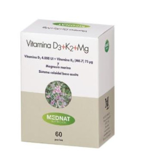 VITAMINA D3+K2+MG 60perlas.