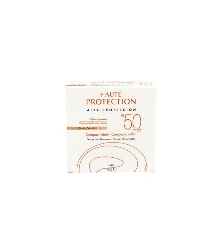 MAQUILLAJE COMPACTO COLOREADO SPF 50 dorado 10gr.