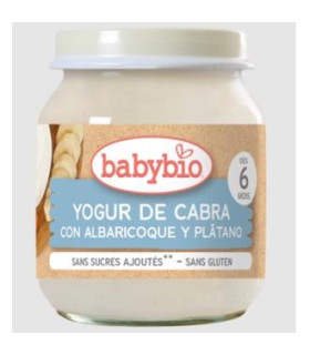 YOGUR DE CABRA albaricoque-platano 6meses 2udsx130