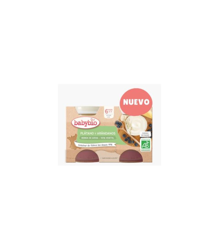 YOGUR AVENA PLATANO ARANDANOS 2x130gr. BIO