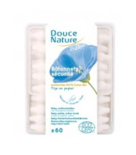 BASTONCILLOS SEGURIDAD DE ALGODON PARA BEBE 60ud.