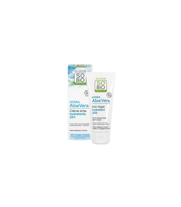 CREMA LIGERA 24H acido hialuronico-aloe 50ml. BIO