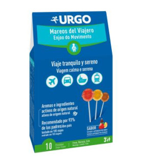 URGO MAREOS DEL VIAJERO 10piruletas