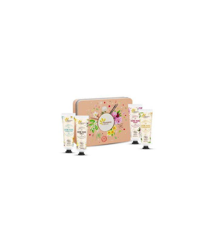 COFRE MELOCOTON cuarteto de crema de manos 4uds.